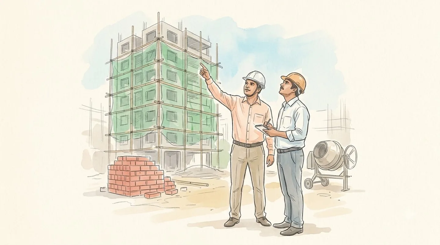 Our man and the developer walking the project site